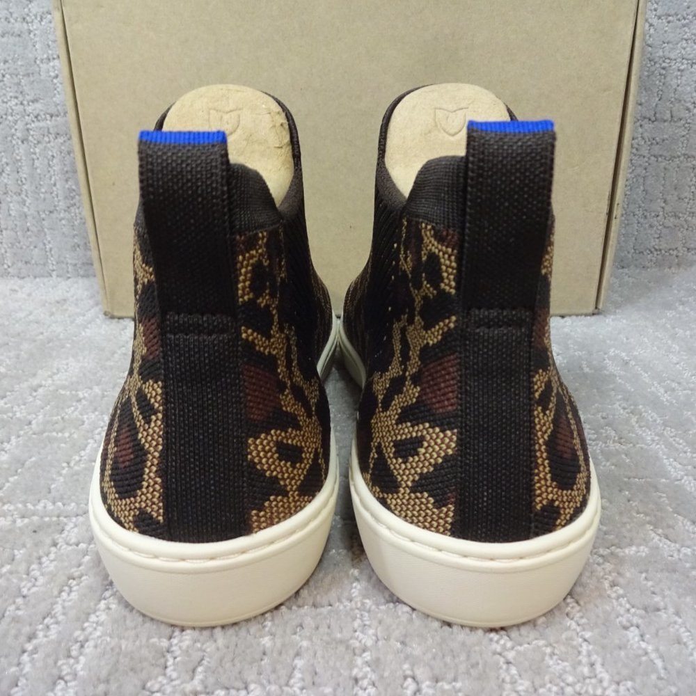 Rothy's Brown and Tan Ankle Booties with Leopard Print - Picture 5 of 10